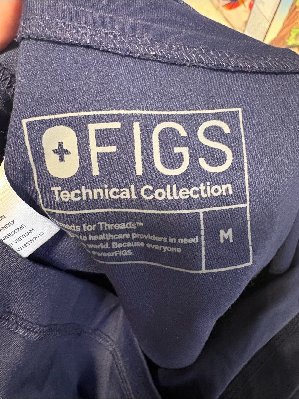 Figs Maternity Pants in Navy Woemens Size Medium - Picture 2 of 2